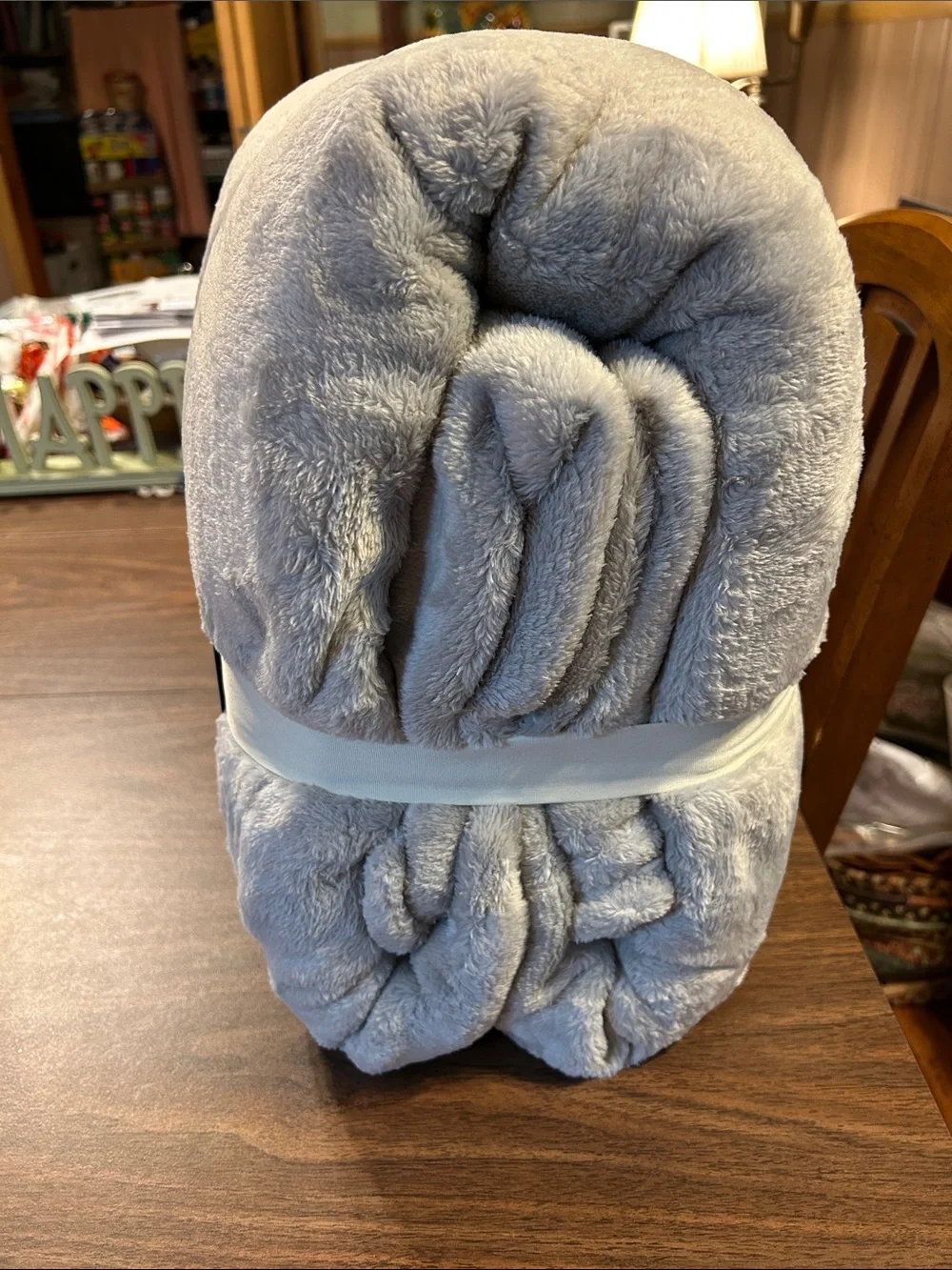 Threshold Plush Microplush Blanket - Light Gray